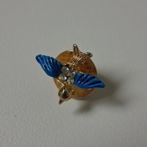 Vintage Signed Ballou Brooch Vintage Pin Bluebird of Happiness Rhinestone Retro
